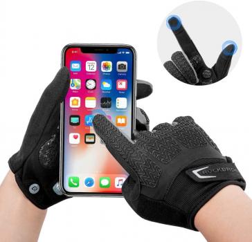 ROCKBROS | Fahrradhandschuhe – Vollfinger Handschuhe für Männer und Frauen, Frühling/Herbst, für MTB, Rennrad, Motorrad, Touchscreen – Outdoor Sports
